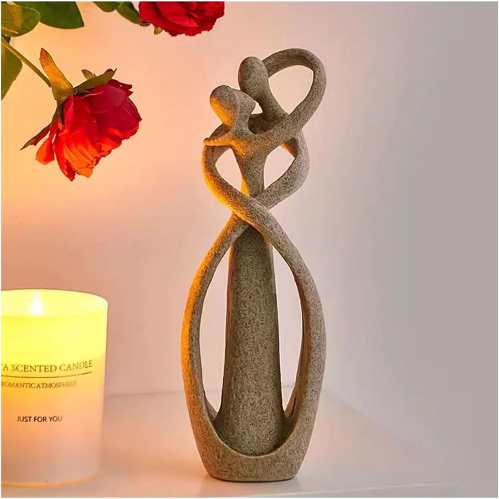 Skanto | Abstract Love Sculpture – Moderne Polyresin Hjem Dekor