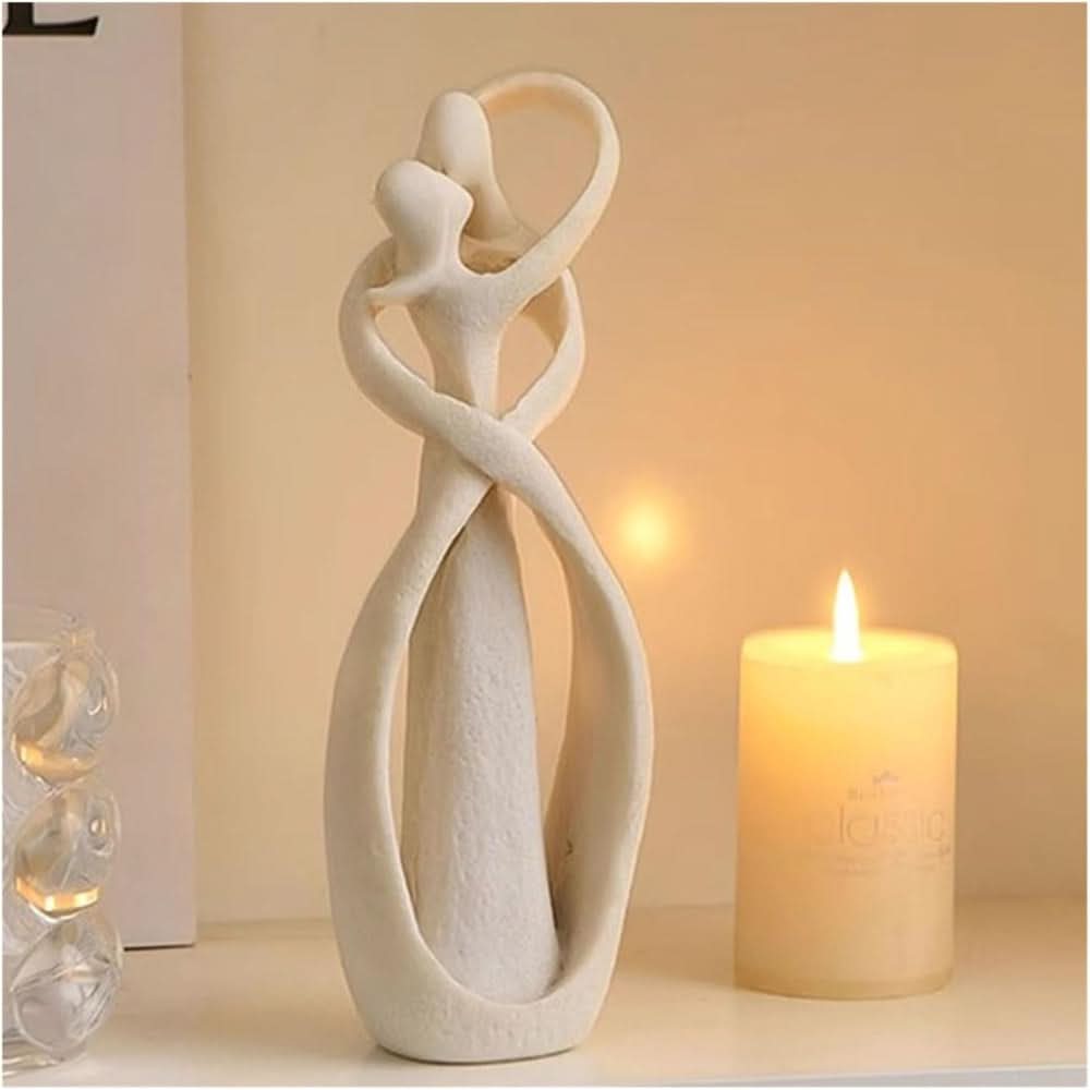 Skanto | Abstract Love Sculpture – Moderne Polyresin Hjem Dekor
