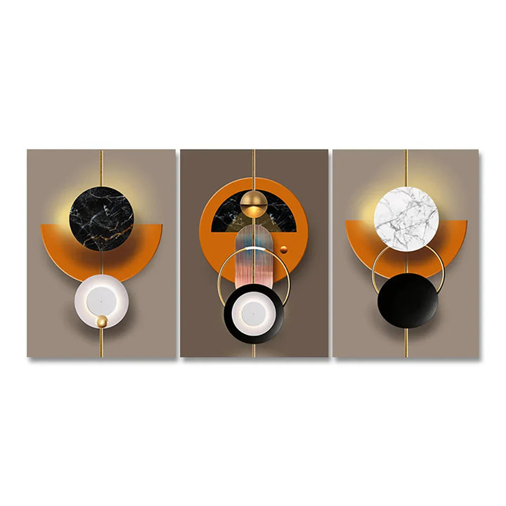 Lett luksus abstrakt himmelsk geometri veggkunst fine art lerrettrykk moderne estetikk bilder for stue spisestue hjemmekontor dekor | Skanto
