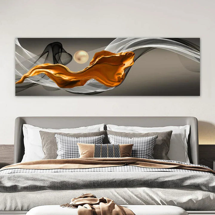 Lett luksus flytende abstrakt bånd veggkunst fin kunst lerretsutskrifter storskjermbilde for over sengen bilder for over sofaen | Skanto
