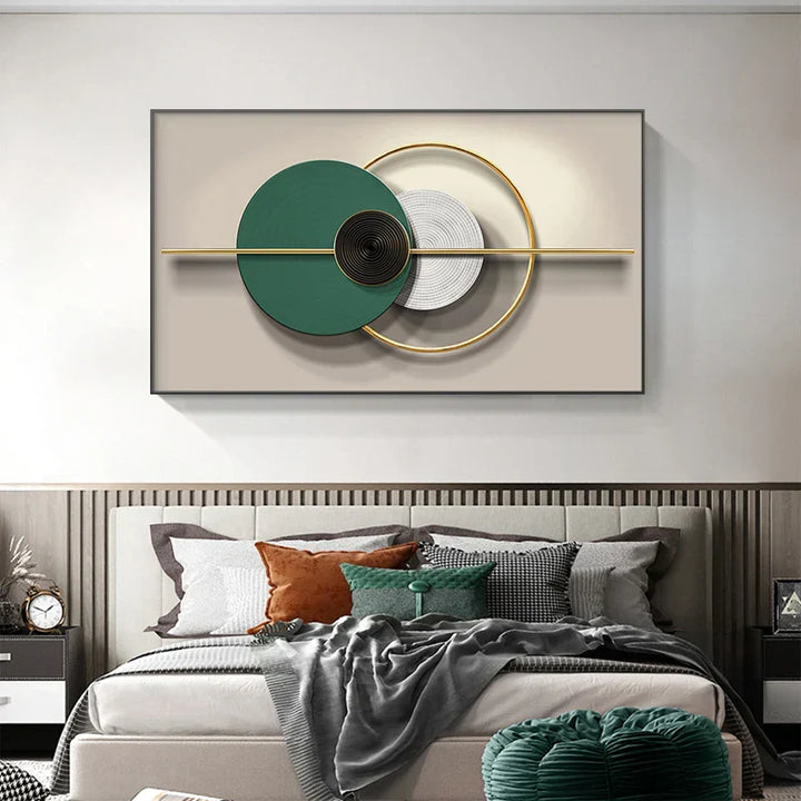 Lett luksus moderne estetikk sol & måne veggkunst fine kunst lerretsutskrifter bilder for stue spisestue hjemmekontor innredning | Skanto