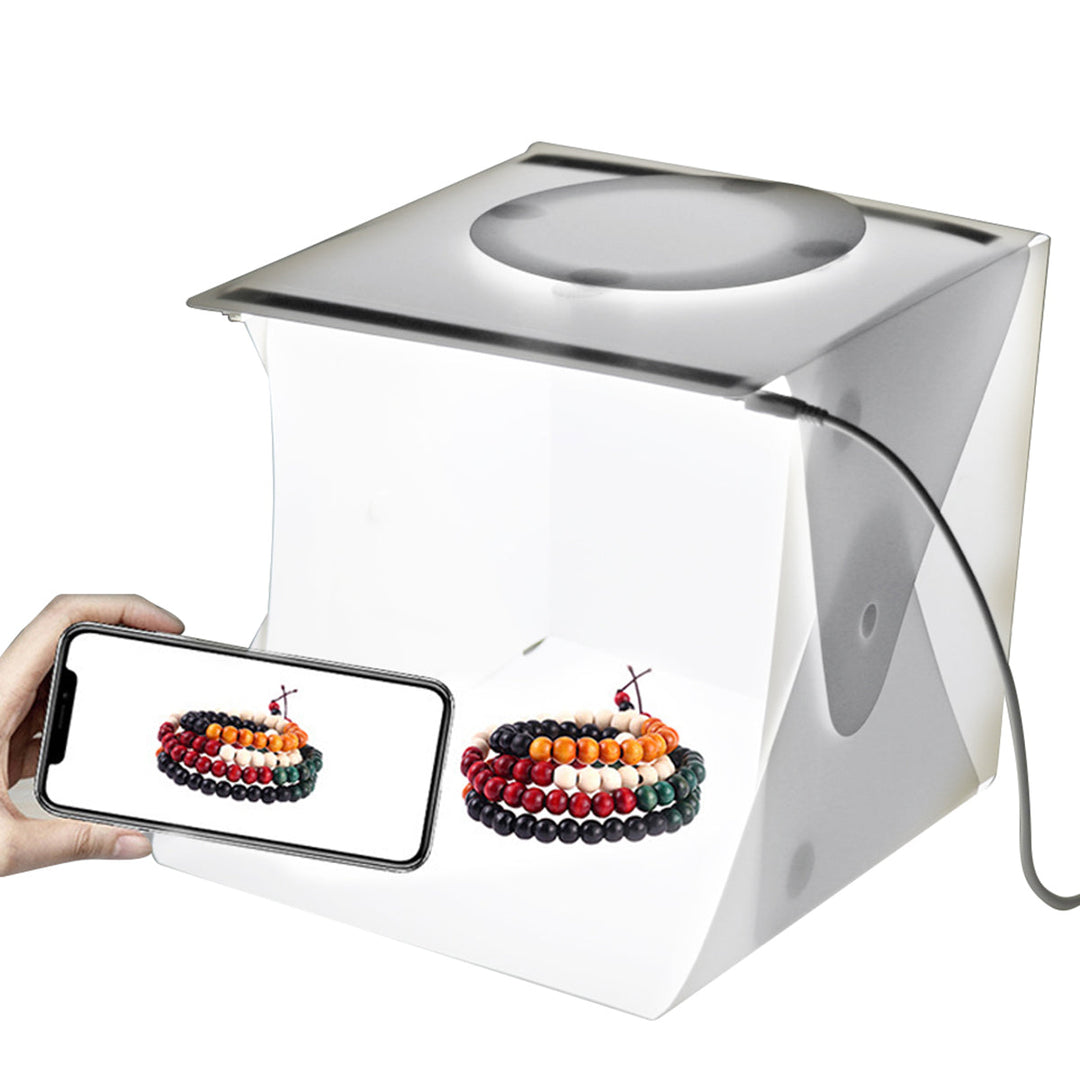 Mini Fotostudio - Sammenleggbart Lightbox med LED | Skanto