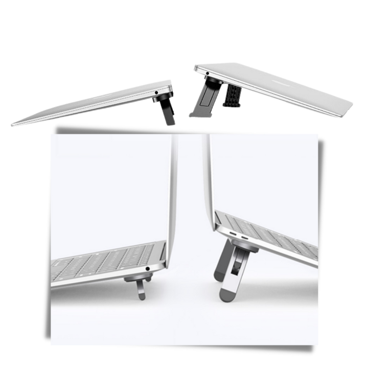 Lett usynlig aluminiumsholder for laptop