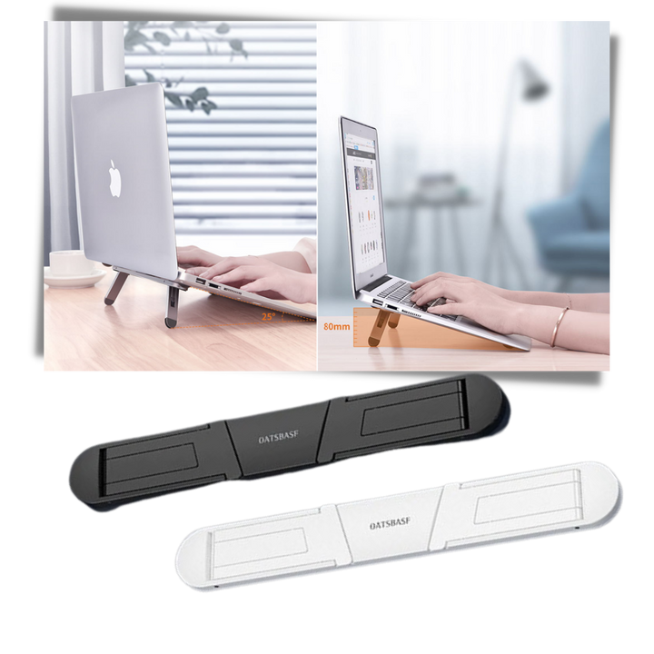 Lett usynlig aluminiumsholder for laptop