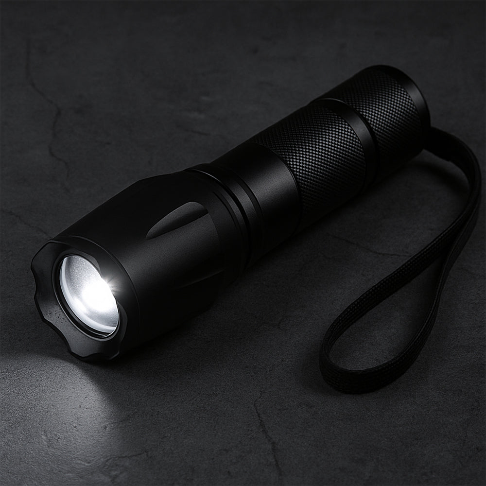 Taclight LED Zoom Fakkel (vanntett og støtsikker) m/5 funksjoner | Skanto