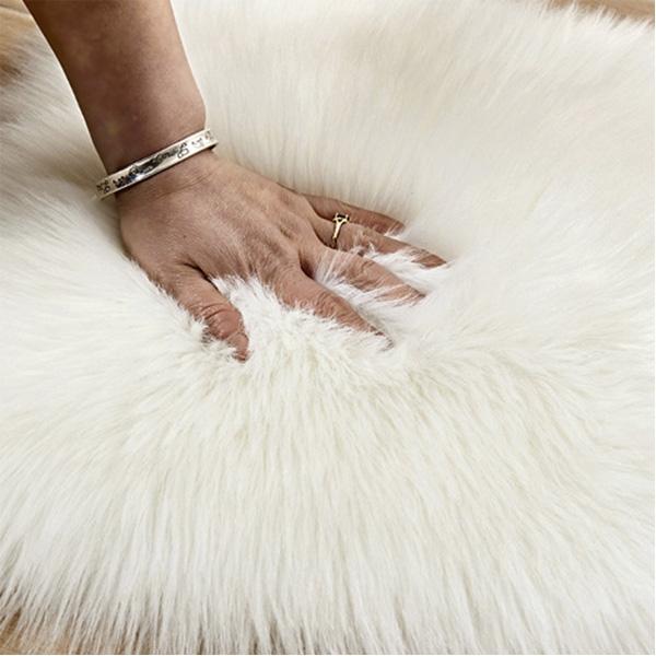 Love Heart Formet Falsk Saueskinn Fur Teppet | Skanto