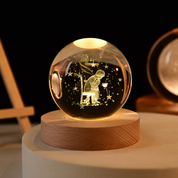 Skanto | SolarSphere – Krystall Solsystem med LED-belysning | Utdannings- og dekorasjonsgave