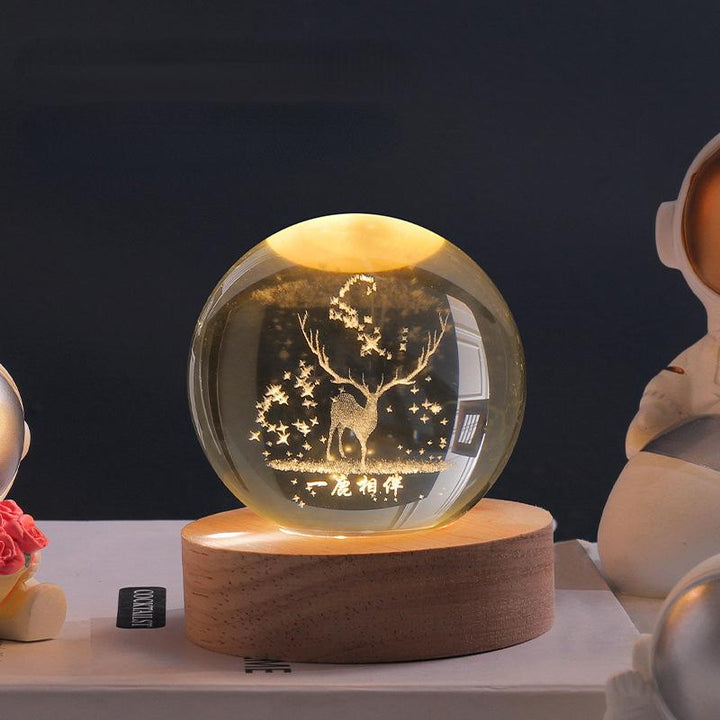 Skanto | SolarSphere – Krystall Solsystem med LED-belysning | Utdannings- og dekorasjonsgave