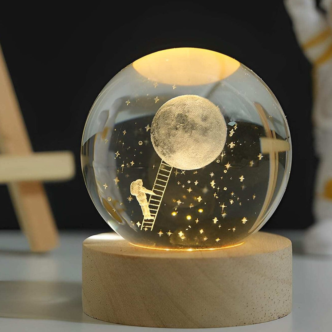 Skanto | SolarSphere – Krystall Solsystem med LED-belysning | Utdannings- og dekorasjonsgave