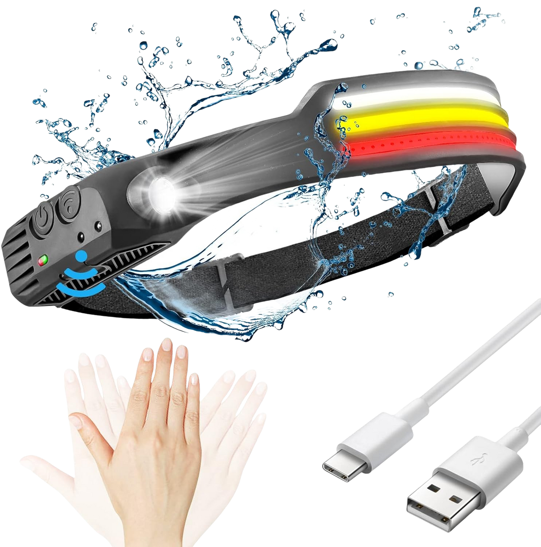 Skanto | LED Hodelykt X3 – Vanntett & Oppladbar Hodelykt for Løping, Fotturer & Utendørs Eventyr