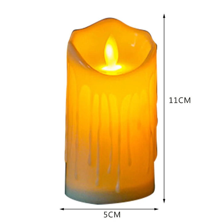 Skanto | LED lys med flammeeffekt i ivory hvit