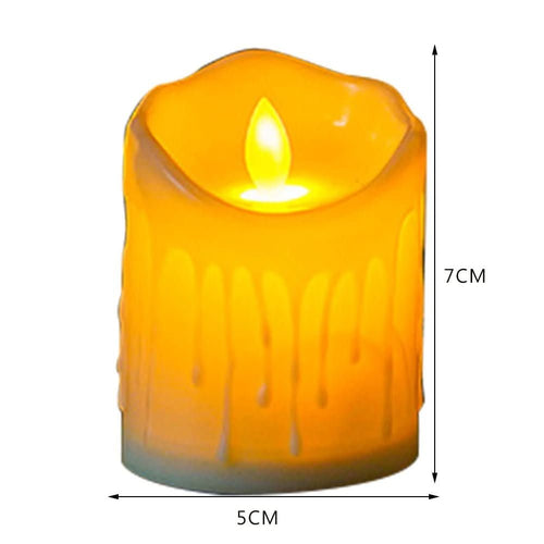 Skanto | LED lys med flammeeffekt i ivory hvit