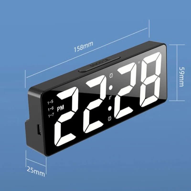 Skanto | LED Digital Vekkerklokke med Temperaturvisning