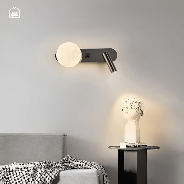 Vegglampe i luksuriøs design – Elegant og minimalistisk | Ideell for stue, gang og som nattbordbelysning | Skanto