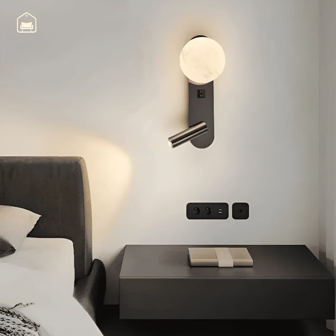 Vegglampe i luksuriøs design – Elegant og minimalistisk | Ideell for stue, gang og som nattbordbelysning | Skanto