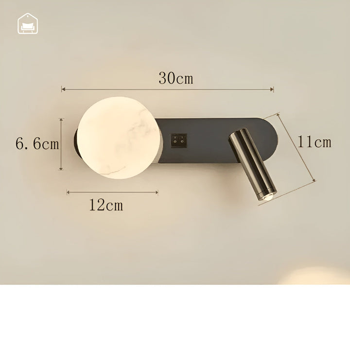 Vegglampe i luksuriøs design – Elegant og minimalistisk | Ideell for stue, gang og som nattbordbelysning | Skanto