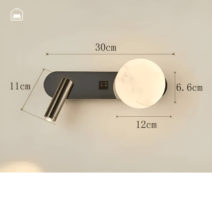 Vegglampe i luksuriøs design – Elegant og minimalistisk | Ideell for stue, gang og som nattbordbelysning | Skanto