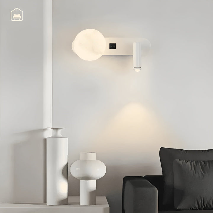 Vegglampe i luksuriøs design – Elegant og minimalistisk | Ideell for stue, gang og som nattbordbelysning | Skanto