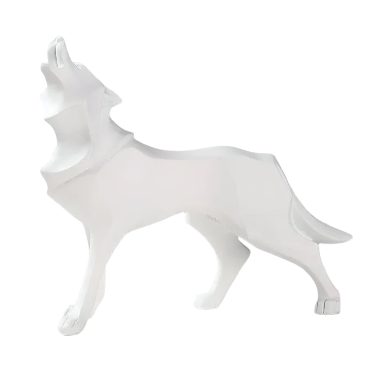LupoForm – Geometrisk Ulv Statue med Skarpe Kanter Design for Moderne Rom Skanto