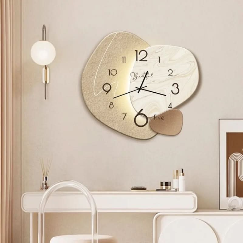 Moderne 30 cm geräuschlose Quarz-Wanduhr fra Metall og Glas