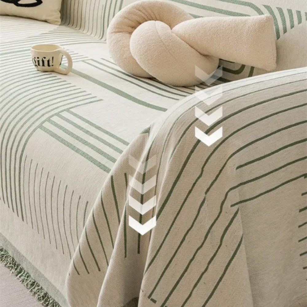Skanto | Luksuriøst Snøfnugg Chenille Sofa Trekk