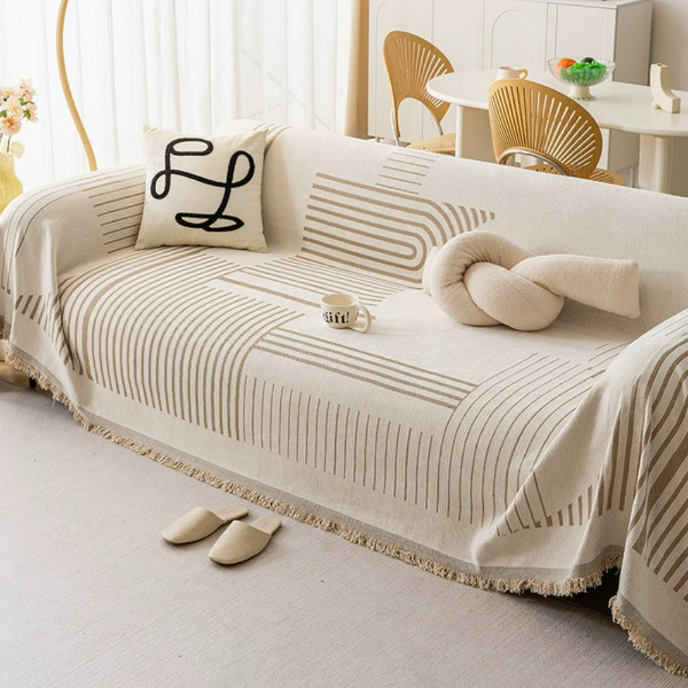 Skanto | Luksuriøst Snøfnugg Chenille Sofa Trekk