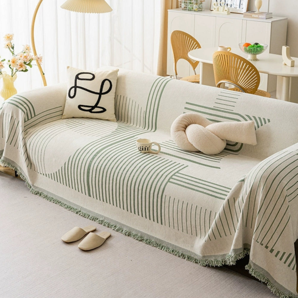 Skanto | Luksuriøst Snøfnugg Chenille Sofa Trekk