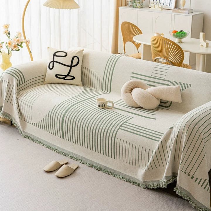 Skanto | Luksuriøst Snøfnugg Chenille Sofa Trekk