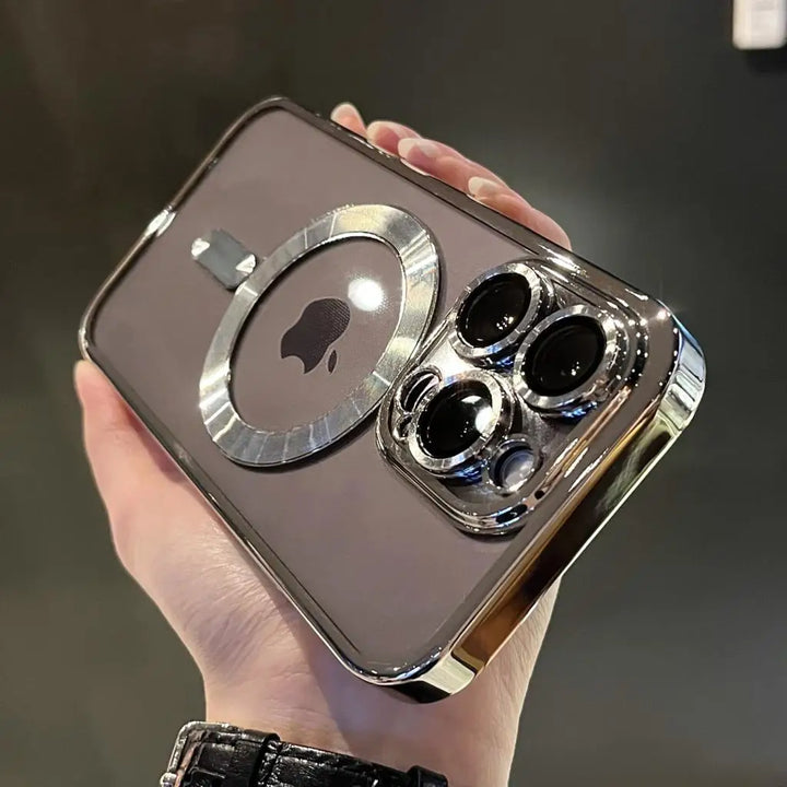 Plating Klar Myk Magnetisk Etui for iPhone
