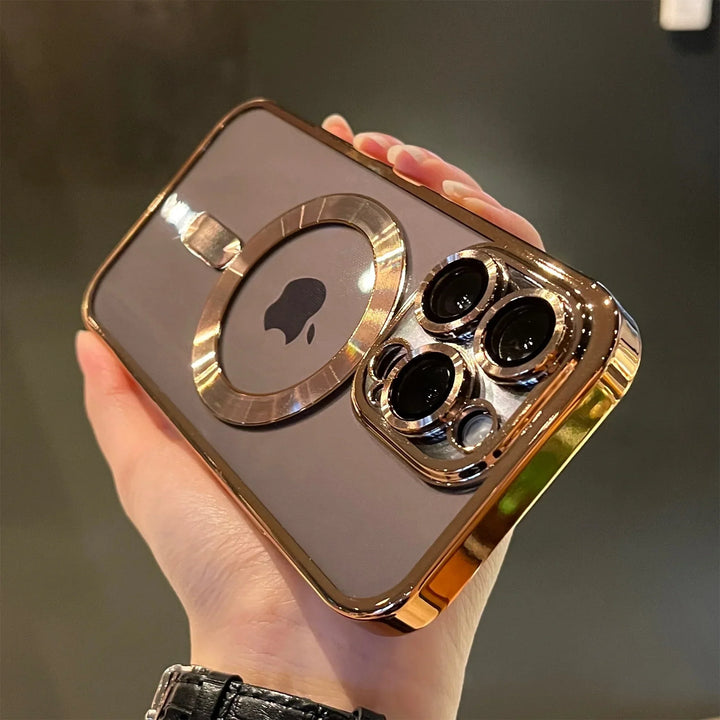 Skanto | Plating Clear Soft Magnetic Case for iPhone