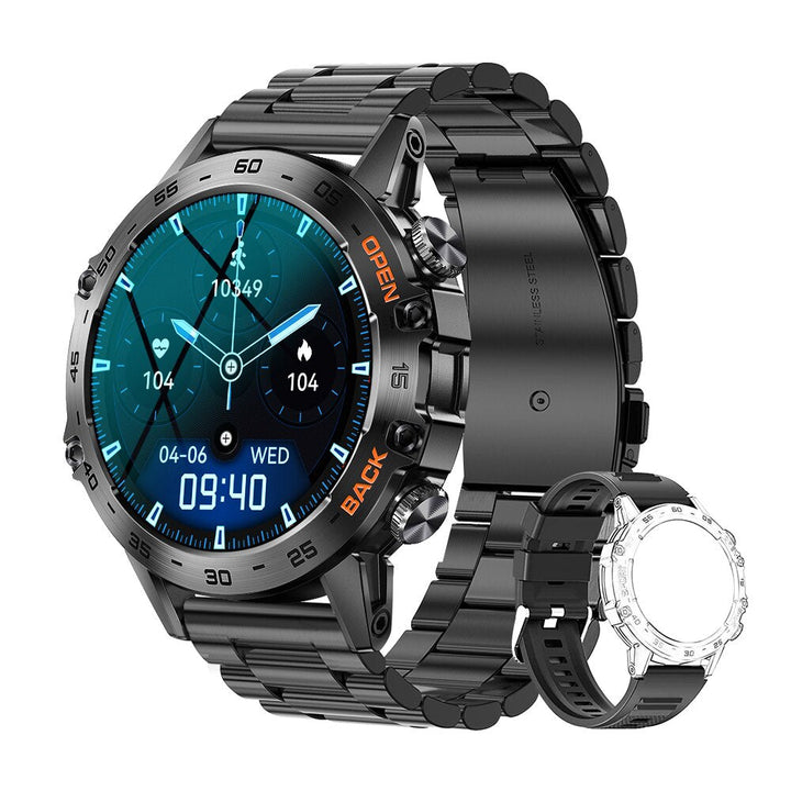 Luksus 1.39" Bluetooth Telefon Smartklokke Menn Sports Fitness Klokker | IP68 Vanntett Smartklokke for Xiaomi Android iOS K52 - Smartklokke, Sport, Fitness, vanntett