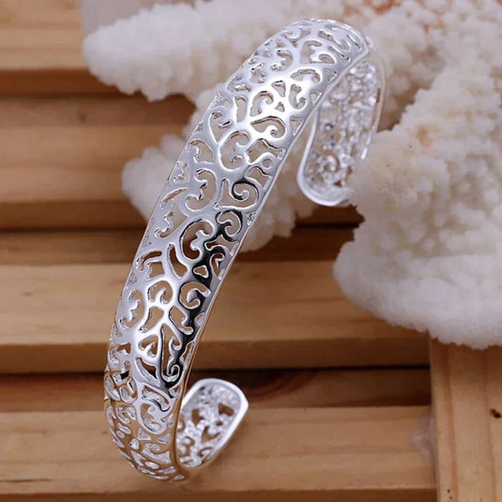Elegant Sølv Filigran Armbånd | Unikt og Fortryllende Design Skanto