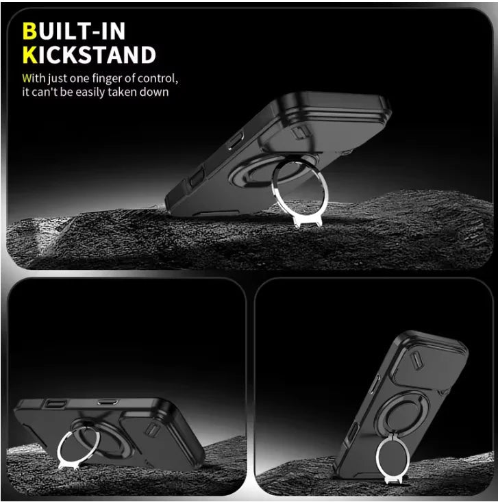 Robuste magnetiske beskyttelseshülle med støtte for iPhone 17-serien