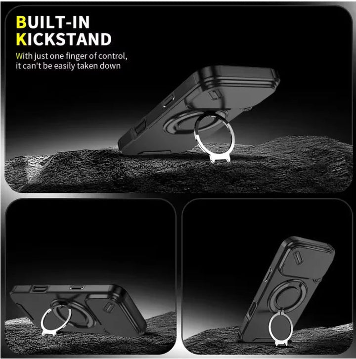 Skanto | Slitesterk sjokkproof deksel med magnetisk ringholder for iPhone 17
