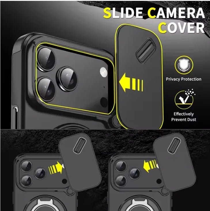 Robust, solid feste med magnetiske ringhalter for iPhone 17