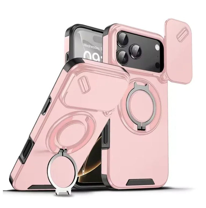 Robust, solid feste med magnetiske ringhalter for iPhone 17