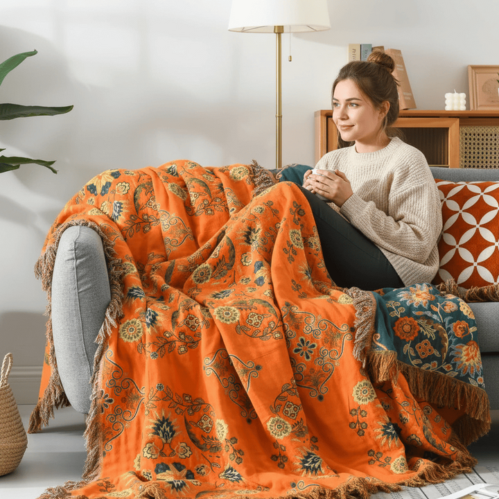 Skanto | Reversibel teppe i Marigold design for koselig varme