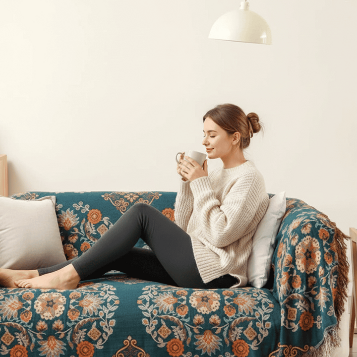 Skanto | Reversibel teppe i Marigold design for koselig varme