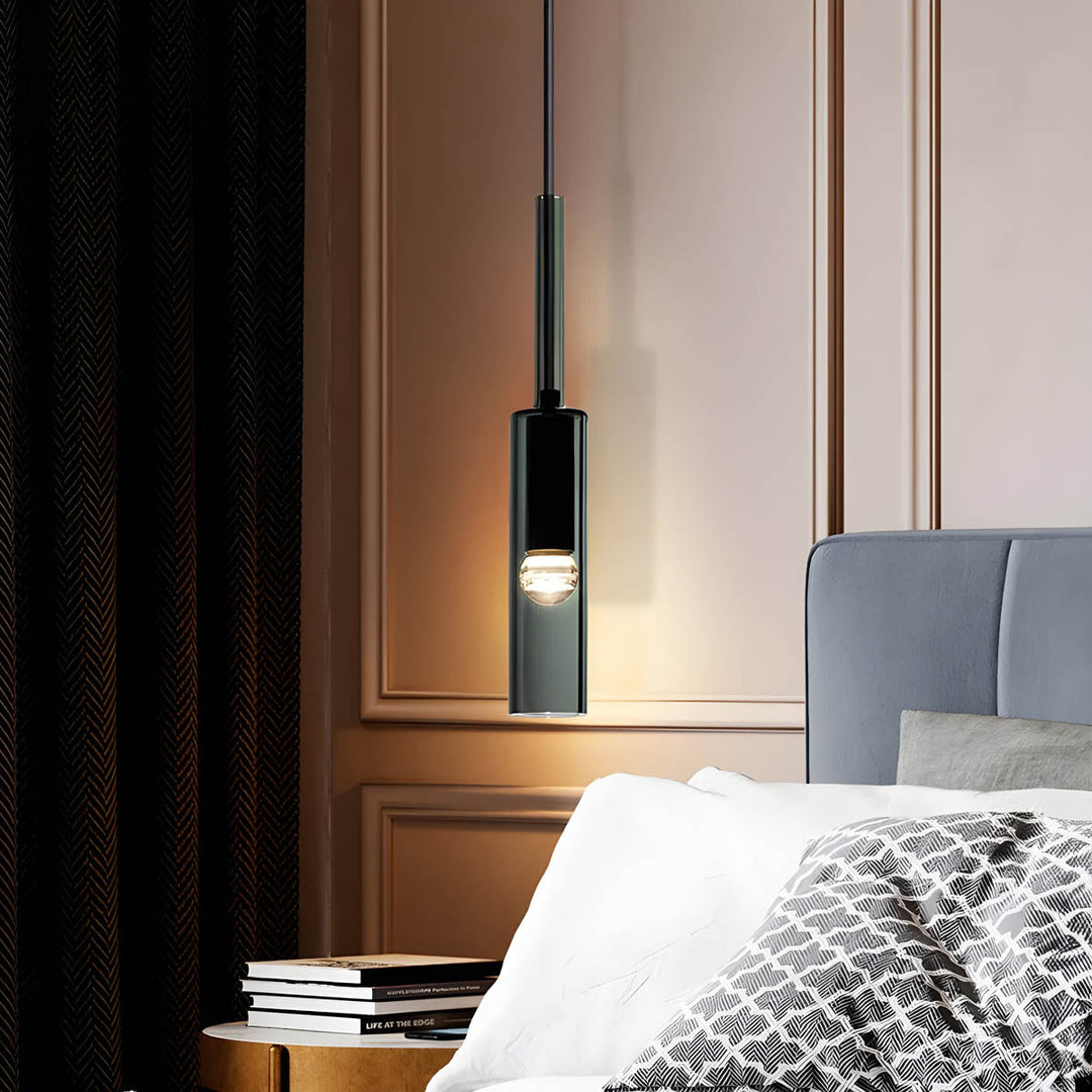 Pendellampe i røkt glass – Elegant design med glitrende lyseffekter | Perfekt for stuen