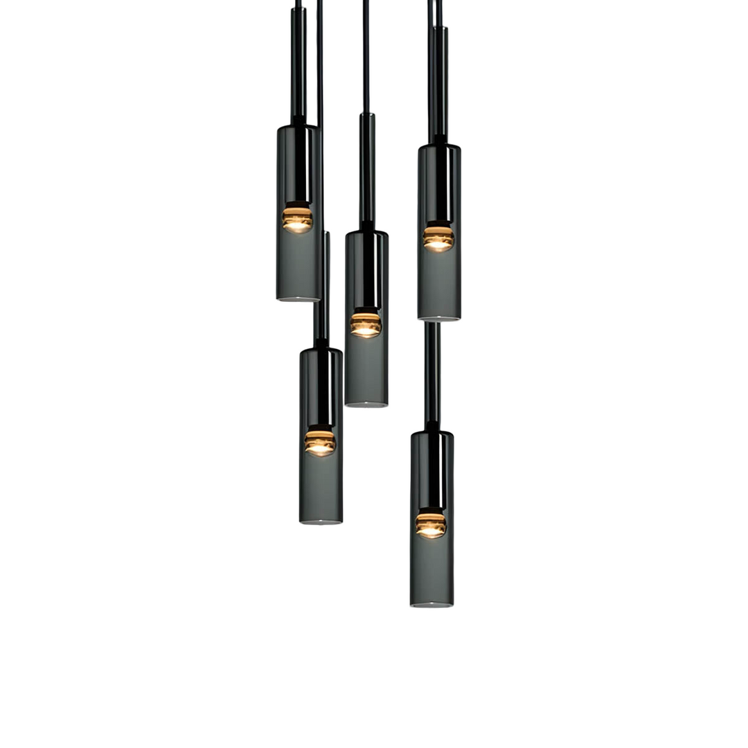 Pendellampe i røkt glass – Elegant design med glitrende lyseffekter | Perfekt for stuen