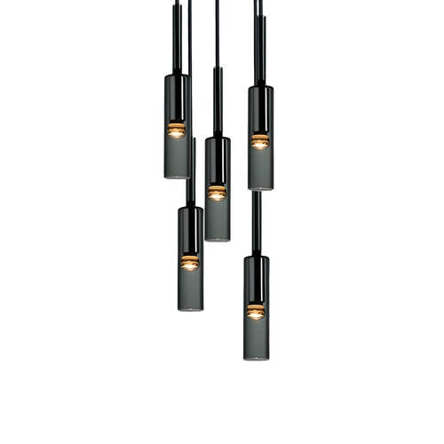 Pendellampe i røkt glass – Elegant design med glitrende lyseffekter | Perfekt for stuen