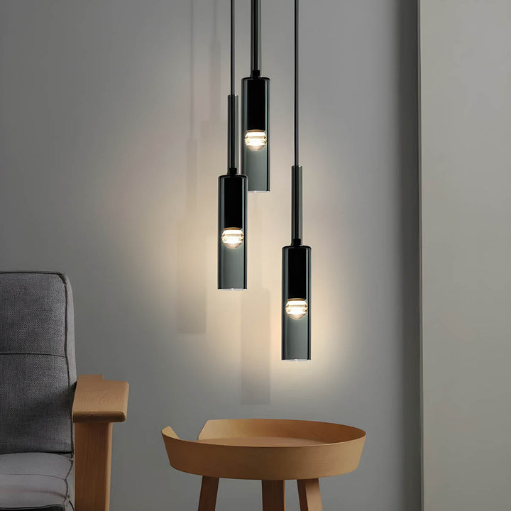 Pendellampe i røkt glass – Elegant design med glitrende lyseffekter | Perfekt for stuen