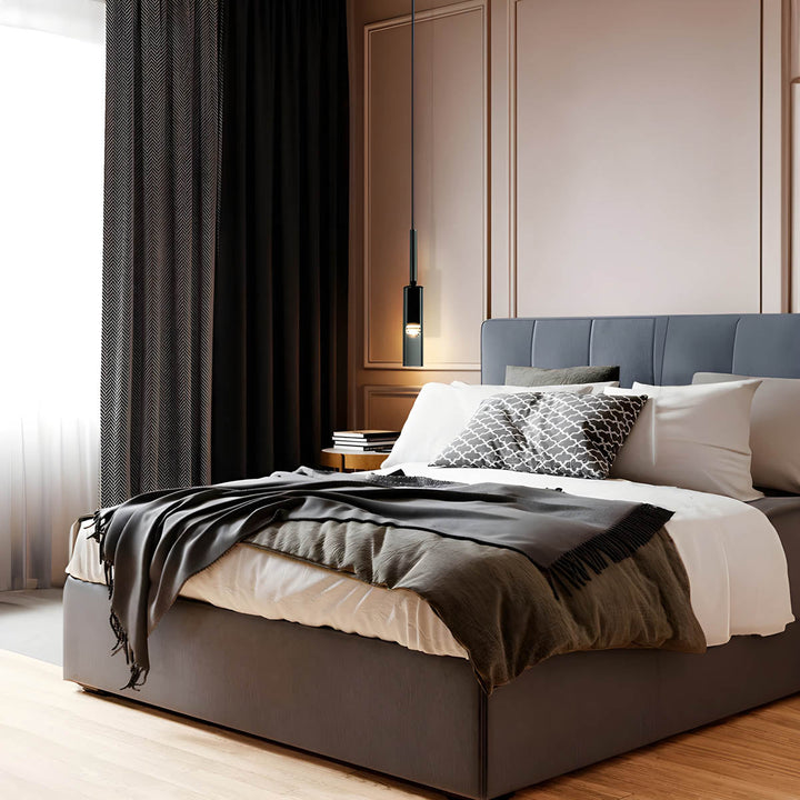 Pendellampe i røkt glass – Elegant design med glitrende lyseffekter | Perfekt for stuen