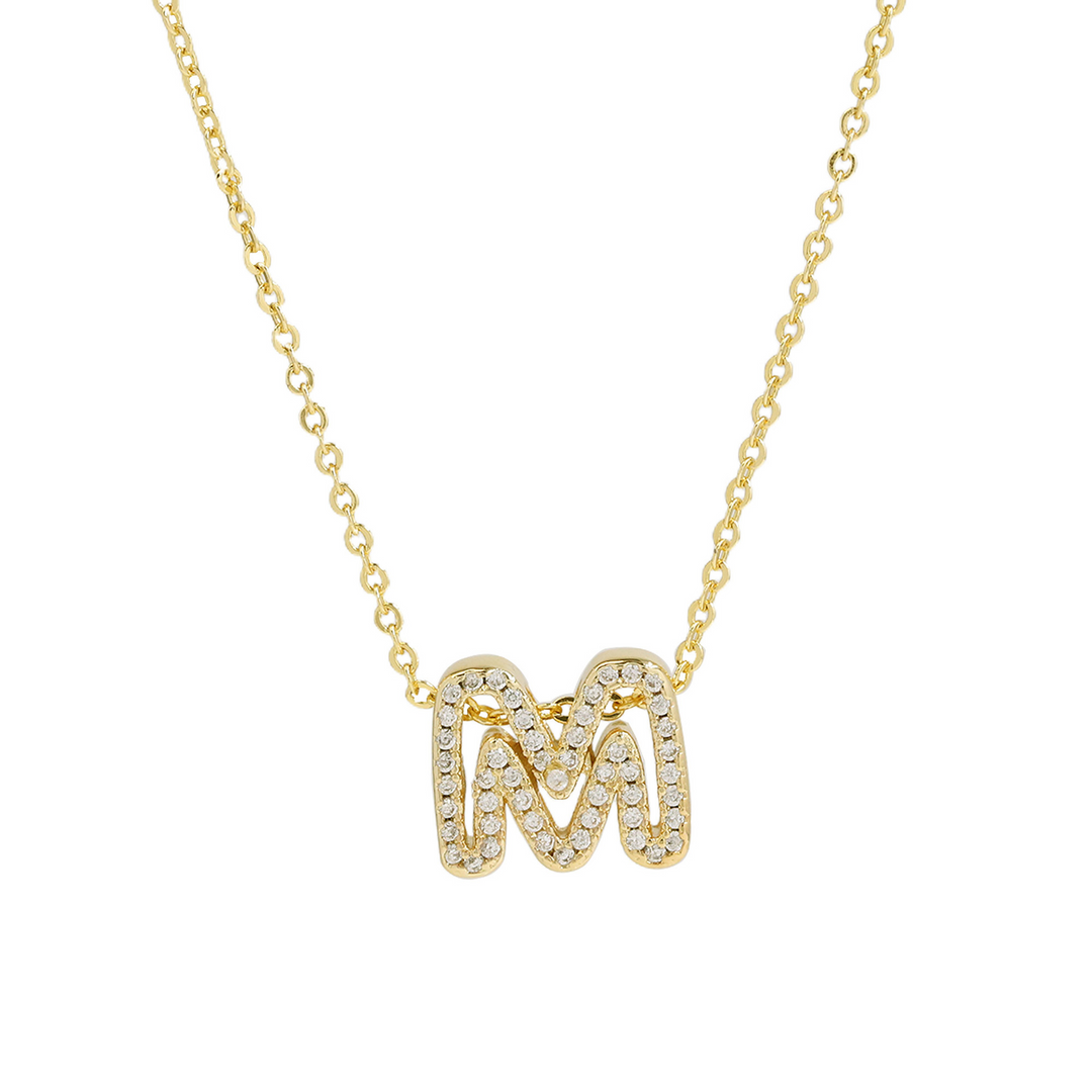 Skanto | Blændende Diamant Initial Halskjede