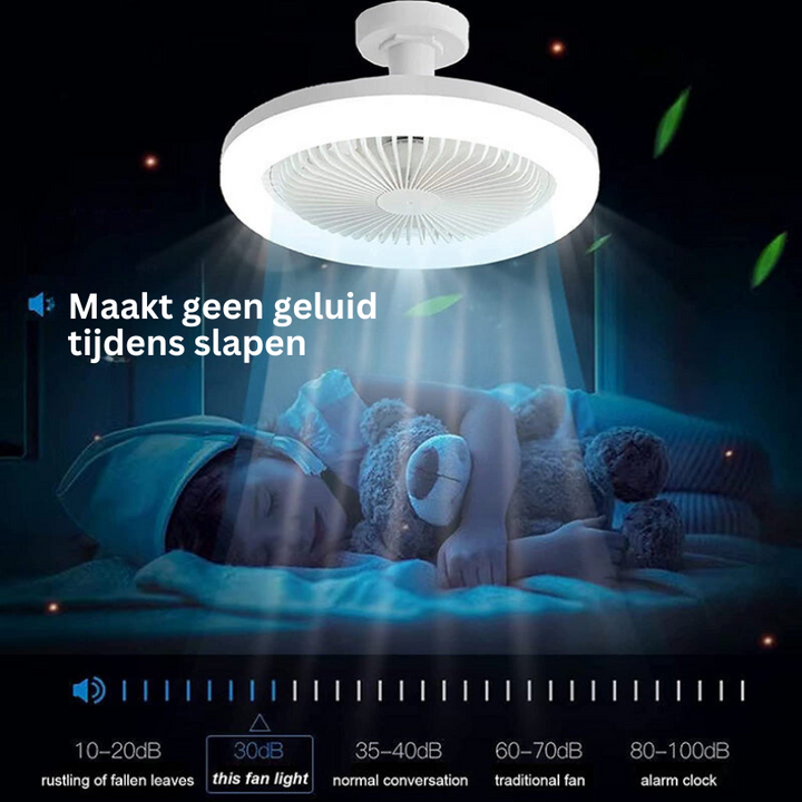 BreezeGlow Vifte Lys – Takvifte med fjernkontroll Skanto