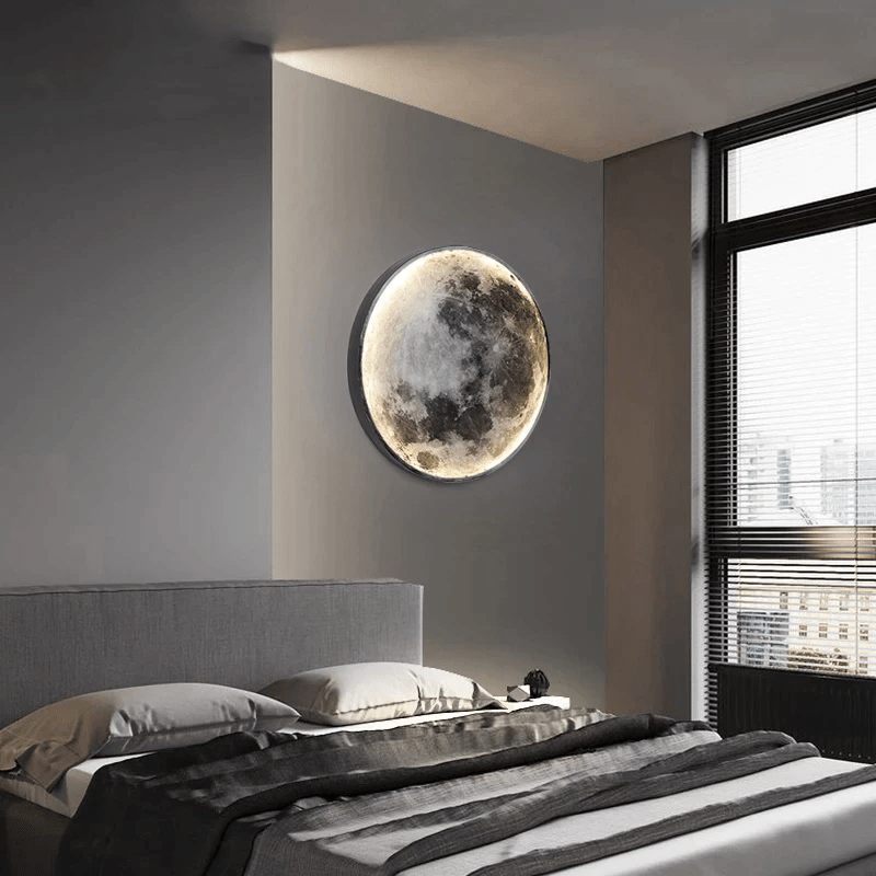 Moon Lamp | Atmosfærisk Veggbelysning | Behagelig Nattlys | Skanto
