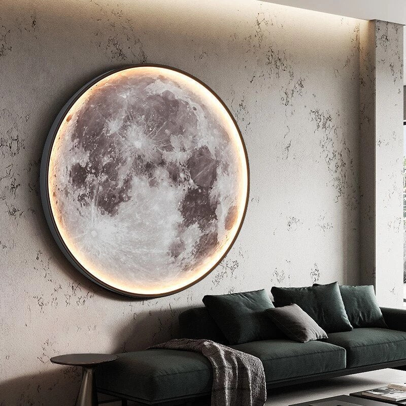 Moon Lamp | Atmosfærisk Veggbelysning | Behagelig Nattlys | Skanto