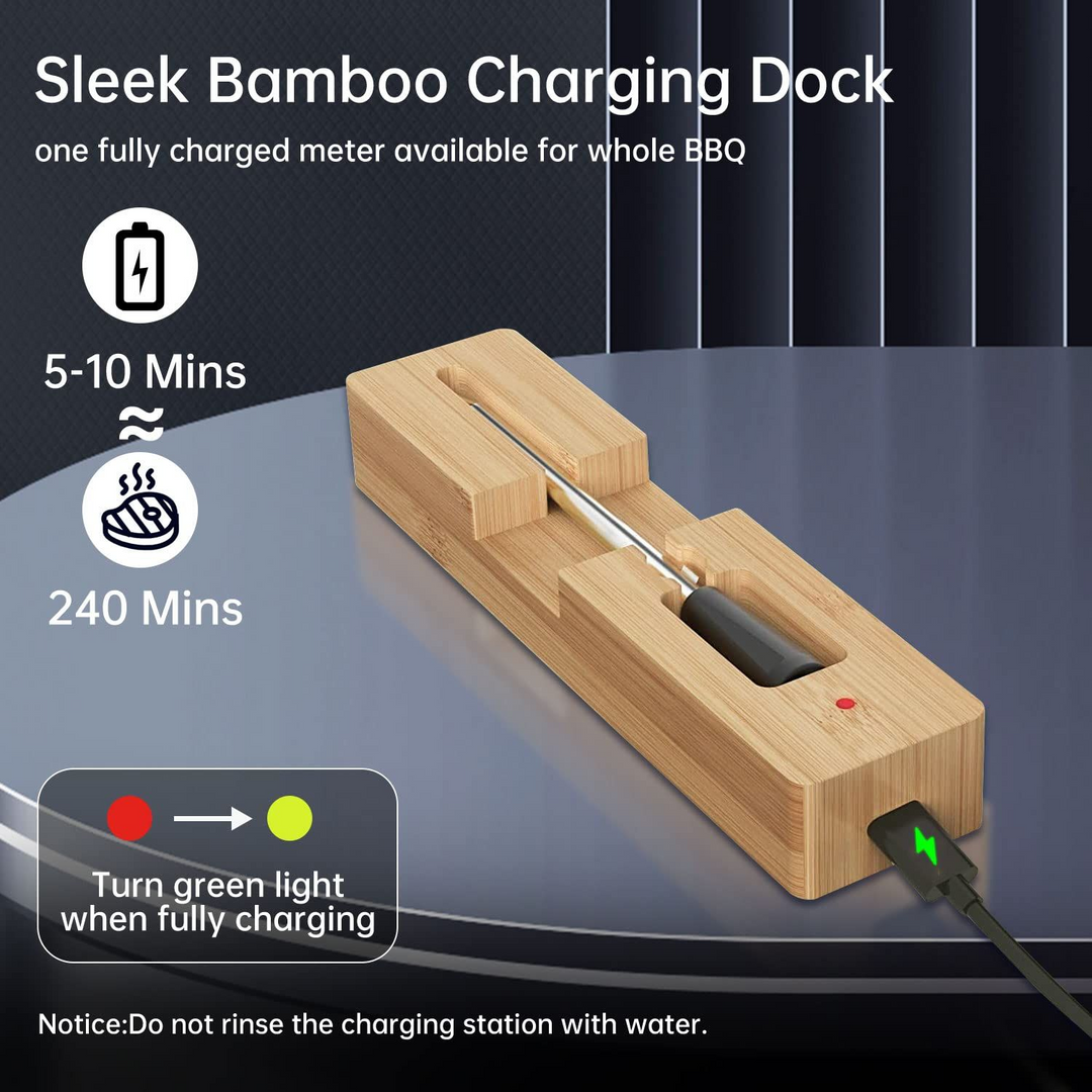 Skanto | MeatIQ Digital Kjøtt Termometer med Trådløs Probe – Perfekt for Presise Matlagings Temperature Hver Gang