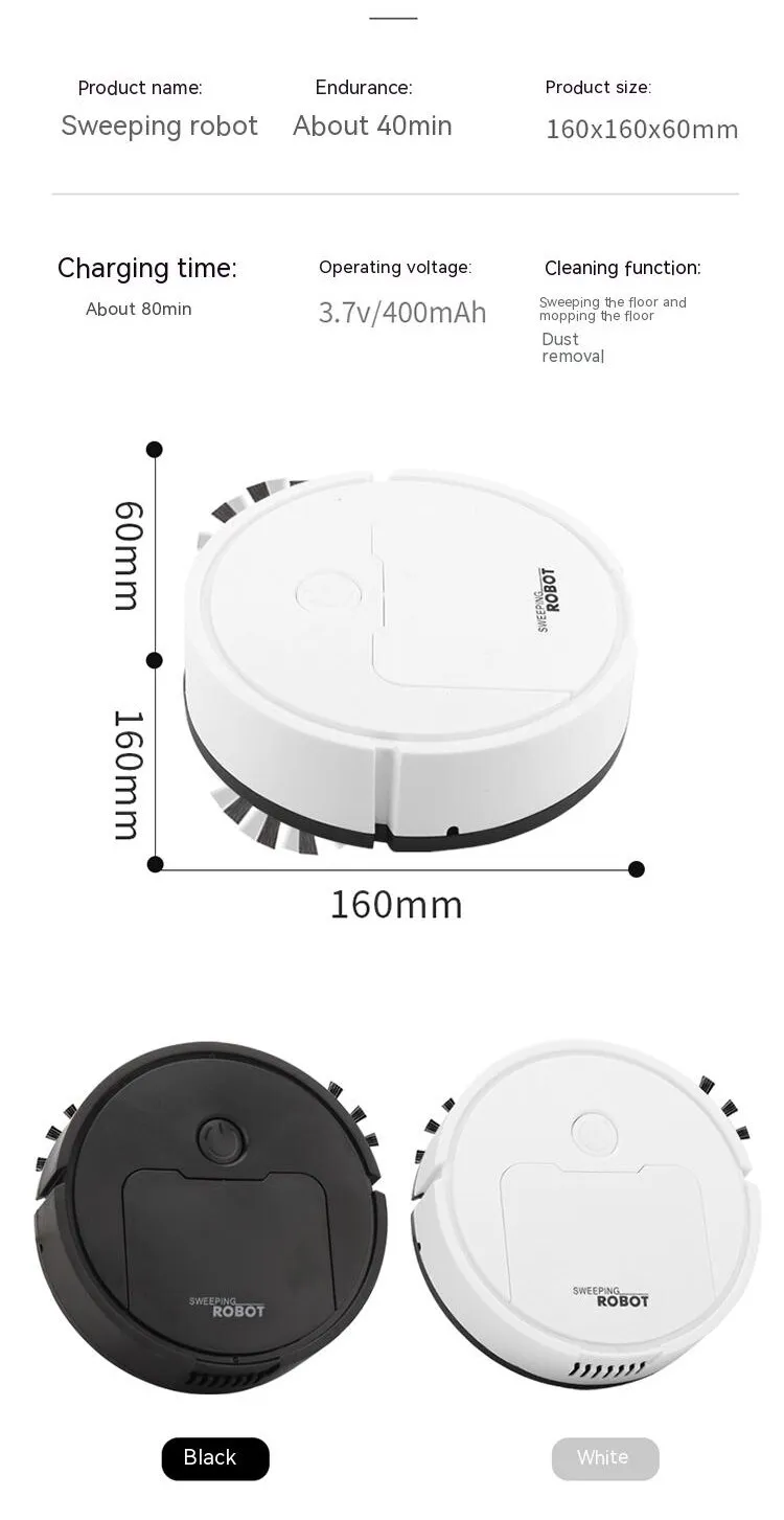 Zelara mini-robotstøvsuger | Intelligent alt-i-ett-maskin | Skanto