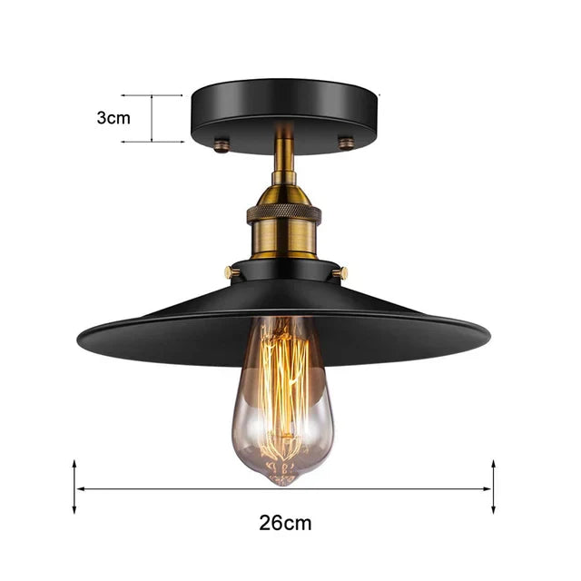 vintage taklampe i industriell stil – retro belysning for stue og gang | Skanto